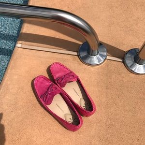 Isaac Mizrahi Croco look Leather Driving Moccasins